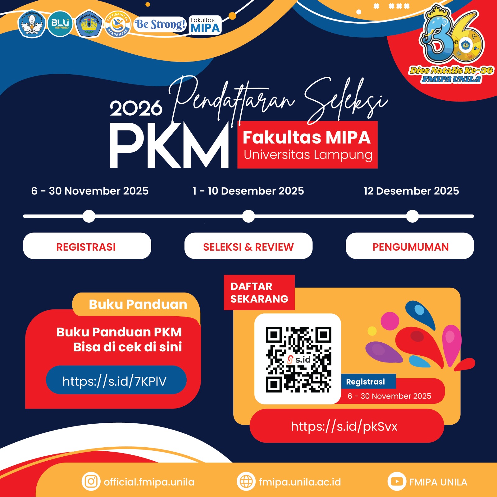 Pendaftaran Seleksi PKM 2026 Fakultas MIPA Universitas Lampung